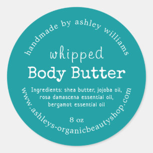 Handgemaakte Body Butter Biologisch Zakelijk Groen Ronde Sticker
