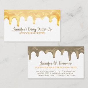 Handgemaakte Body Butter Business Drip Visitekaartje