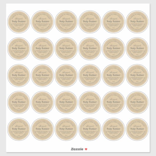 Handgemaakte Body Butter Kraft Paper 2 inch Sticke Sticker (Vel)