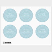Handgemaakte Body Butter Organic Business Blue Ronde Sticker (Vel)