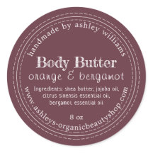 Handgemaakte body Butter Organic Business Burgundy