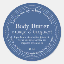 Handgemaakte Body Butter Organic Business Classic  Ronde Sticker
