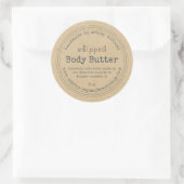 Handgemaakte Body Butter Organic Business Kraft La Ronde Sticker (Tas)