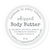 Handgemaakte Body Butter Organic Business Label