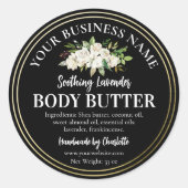 Handgemaakte Body Butter Product Potten Small Busi Ronde Sticker (Voorkant)