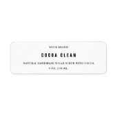 Handgemaakte Body Scrub Skinny Jar Label (Voorkant)