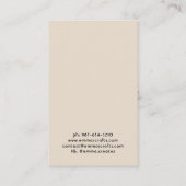 Handgemaakte Boho Chic  Oorbel Houder Visitekaartje (Achterkant)