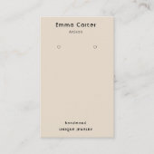 Handgemaakte Boho Chic  Oorbel Houder Visitekaartje (Voorkant)