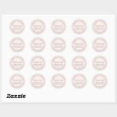 Handgemaakte Boutique Soap Pastel Roze Snake Patro Ronde Sticker (Vel)