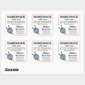 Handgemaakte Brei Coupon Vierkante Sticker (Vel)