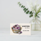 Handgemaakte Breiwerk Wol Visitekaartje (Staand voorkant)