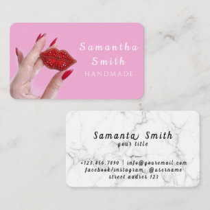 Handgemaakte broche visitekaartje