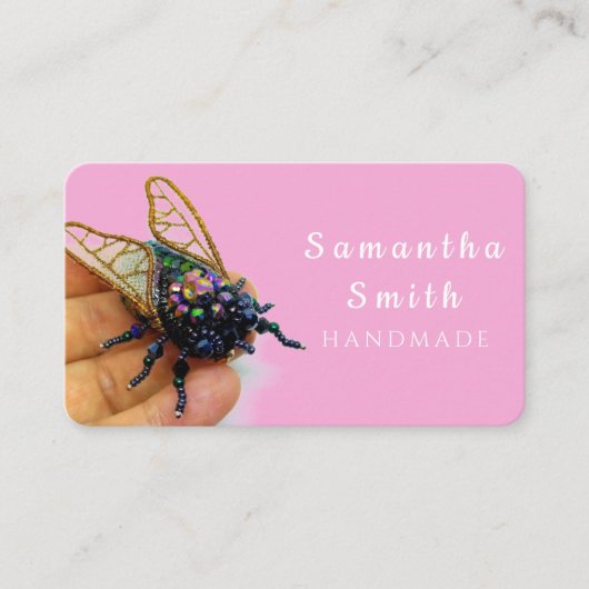 Handgemaakte broche visitekaartje (Voorkant)