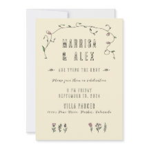 Handgemaakte bruiloft uitnodiging