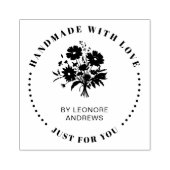 Handgemaakte Business Blooms Wildflower Boeket Rubberstempel (Afrduk)