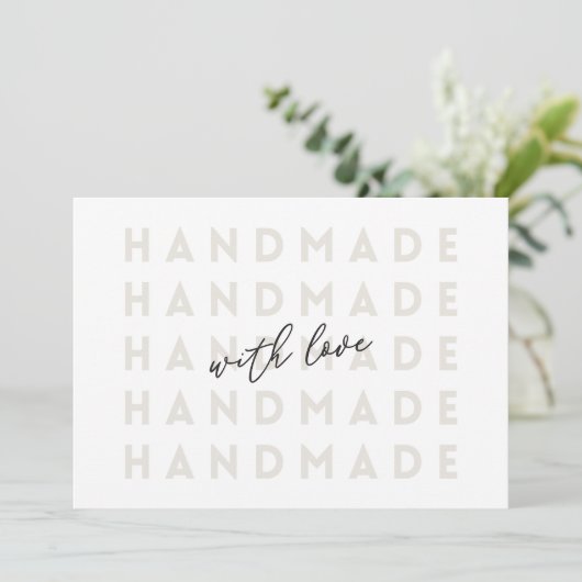 Handgemaakte Business Dank u Product Packing Kaart (Staand voorkant)