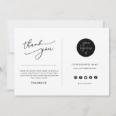 Handgemaakte Business Dank u Product Packing Kaart (Achterkant)