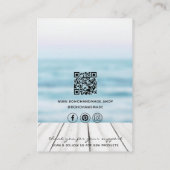 Handgemaakte Business QR Code Sieraden Display Kaa Contactkaartje (Achterkant)
