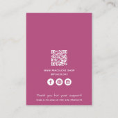 Handgemaakte Business QR Code Sieraden Display Kaa Contactkaartje (Achterkant)