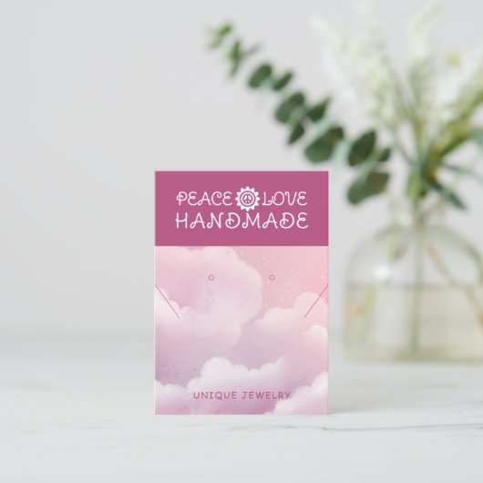 Handgemaakte Business QR Code Sieraden Display Kaa Contactkaartje (Staand voorkant)