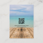 Handgemaakte Business QR Code Sieraden Display Kaa Contactkaartje (Achterkant)