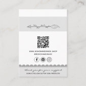 Handgemaakte Business QR Code Sieraden Display Kaa Contactkaartje (Achterkant)