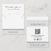Handgemaakte Business QR Code Sieraden Display Kaa Contactkaartje (Voorkant / Achterkant)