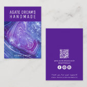 Handgemaakte Business QR Code Sieraden Display Kaa Contactkaartje (Voorkant / Achterkant)