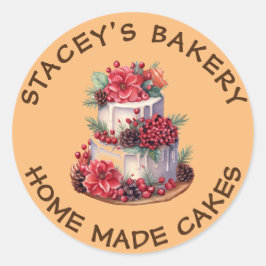 Handgemaakte Cakes Label Bakery Sticker