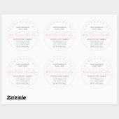 Handgemaakte Candle of Soap Roos Roze Productlabel Ronde Sticker (Vel)