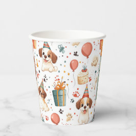 Handgemaakte Cash Envelope – Hond Verjaardag Thema Papieren Bekers