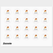 Handgemaakte Cheesecake Bakkerij Gebak Chef Landel Ronde Sticker (Vel)