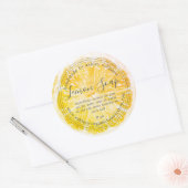 Handgemaakte citroenzeep Organic Business Classic Ronde Sticker (Envelop)