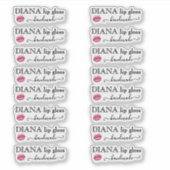 Handgemaakte Clear Lip Gloss Tube Label (Voorkant)