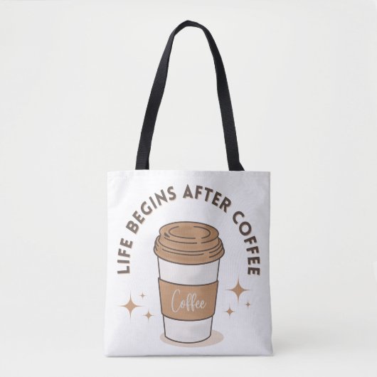 Handgemaakte Coffee Cup Canvas tas (Voorkant)