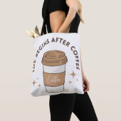 Handgemaakte Coffee Cup Canvas tas (Dichtbij)