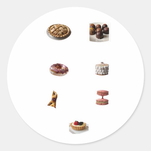 "Handgemaakte Cookie Delights!" Ronde Sticker (Voorkant)