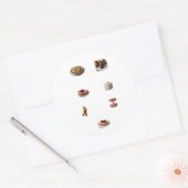 "Handgemaakte Cookie Delights!" Ronde Sticker (Envelop)