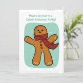 Handgemaakte Cookie Exchange Party Holiday bewerkb Kaart (Staand voorkant)