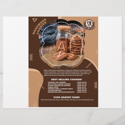 Handgemaakte cookies Menu Promotie Flyer (Achterkant)