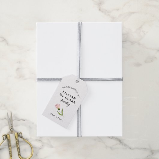 Handgemaakte Craft Small Business Branding Cadeaulabel (Met Touw)