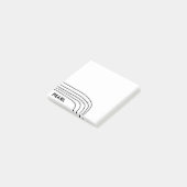 Handgemaakte Curve-lijnen aangepast aan het aangep Post-it® Notes (Schuin)