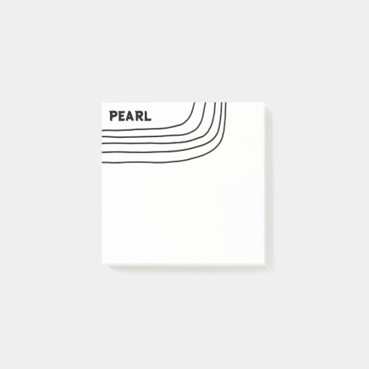 Handgemaakte Curve-lijnen aangepast aan het aangep Post-it® Notes (Voorkant)