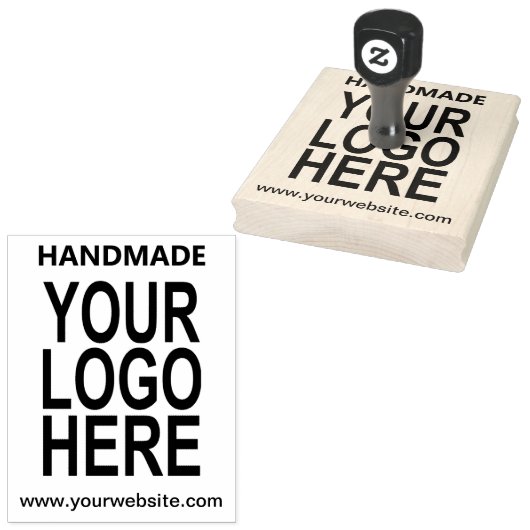 Handgemaakte Custom Business Logo Rubberstempel (Gestempeld)
