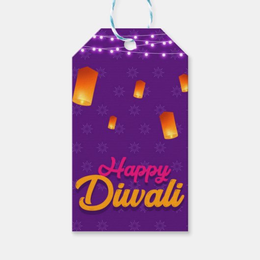 Handgemaakte Diwali Gift Label Cadeaulabel (Voorkant)
