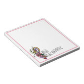 Handgemaakte doodle Art kleurige Floral Banner Notitieblok (Schuin)