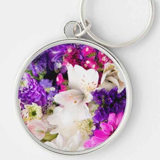 Handgemaakte echte gedroogde bloemenhars esthetisc sleutelhanger (Voorkant)