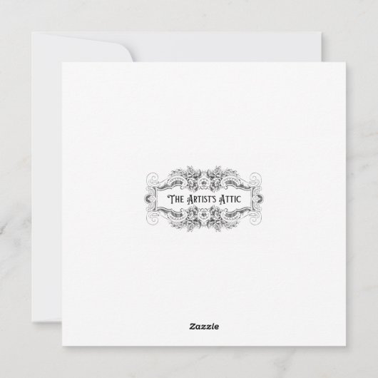 Handgemaakte eend in plas (Beatrix Potter Style) Feestdagenkaart (Achterkant)