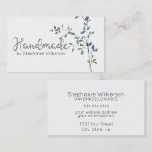 Handgemaakte eenvoudige groen Visitekaartje (Voorkant / Achterkant)