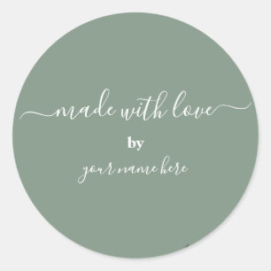 Handgemaakte Eenvoudige legante verpakking Ronde Sticker